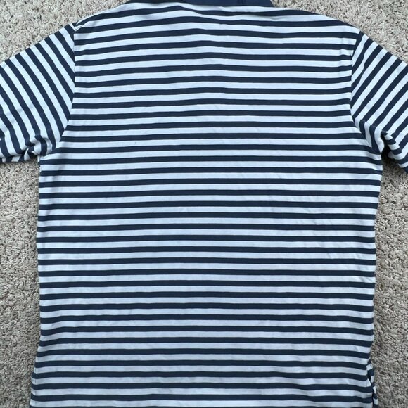 Polo Ralph Lauren Polo Shirt Men's XL Blue White Striped Pony Logo Short Sleeve - Picture 10 of 12